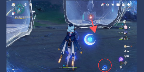 盈月の鏡から破片を取り出す_ギミック_1
